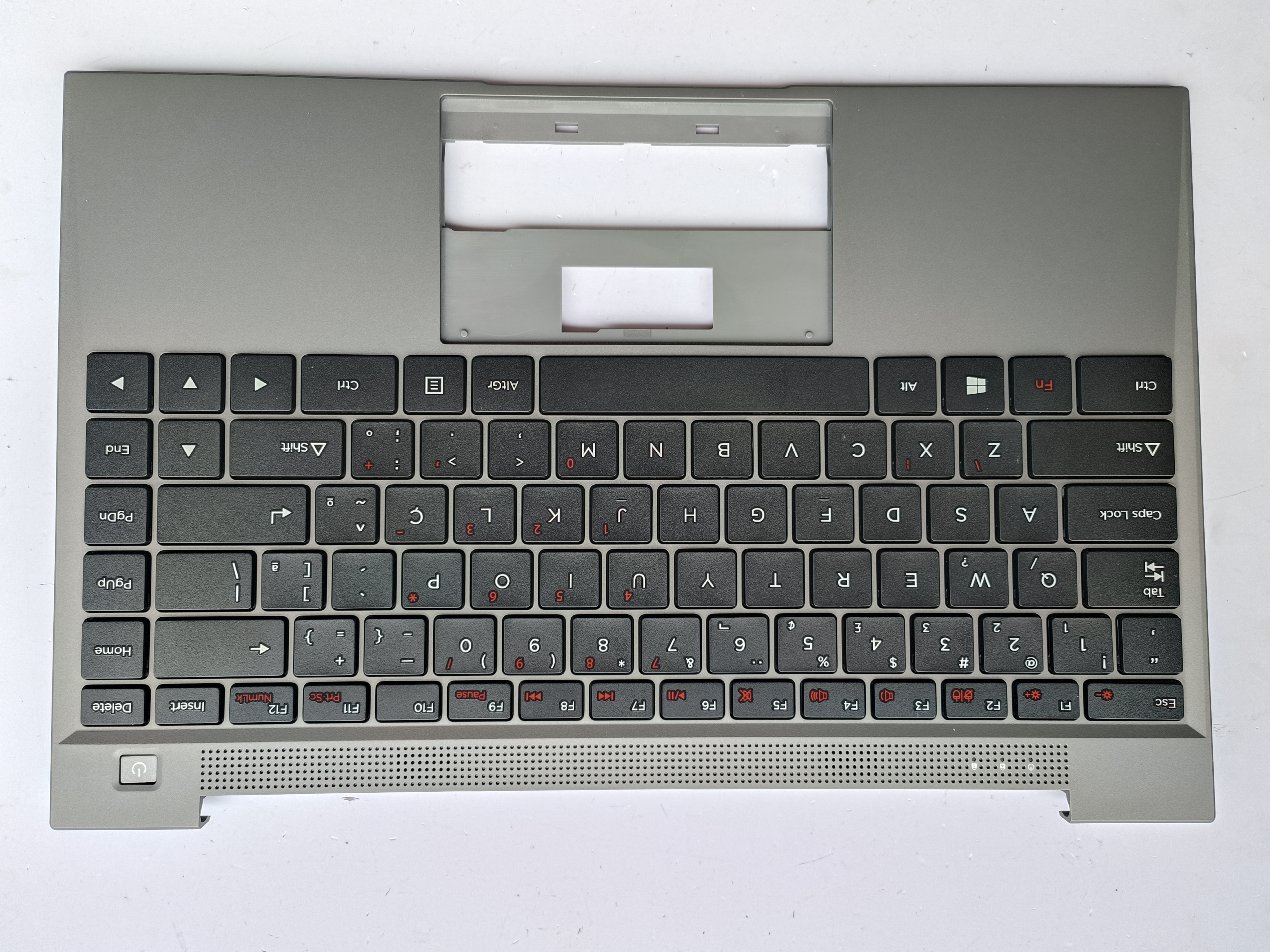 Picture of New Replacement Laptop Keyboard For N/A A7410/Q14UHR/X318B/211126/CQ27 small enter red function key GRAY FRAME BLACK BR Layout